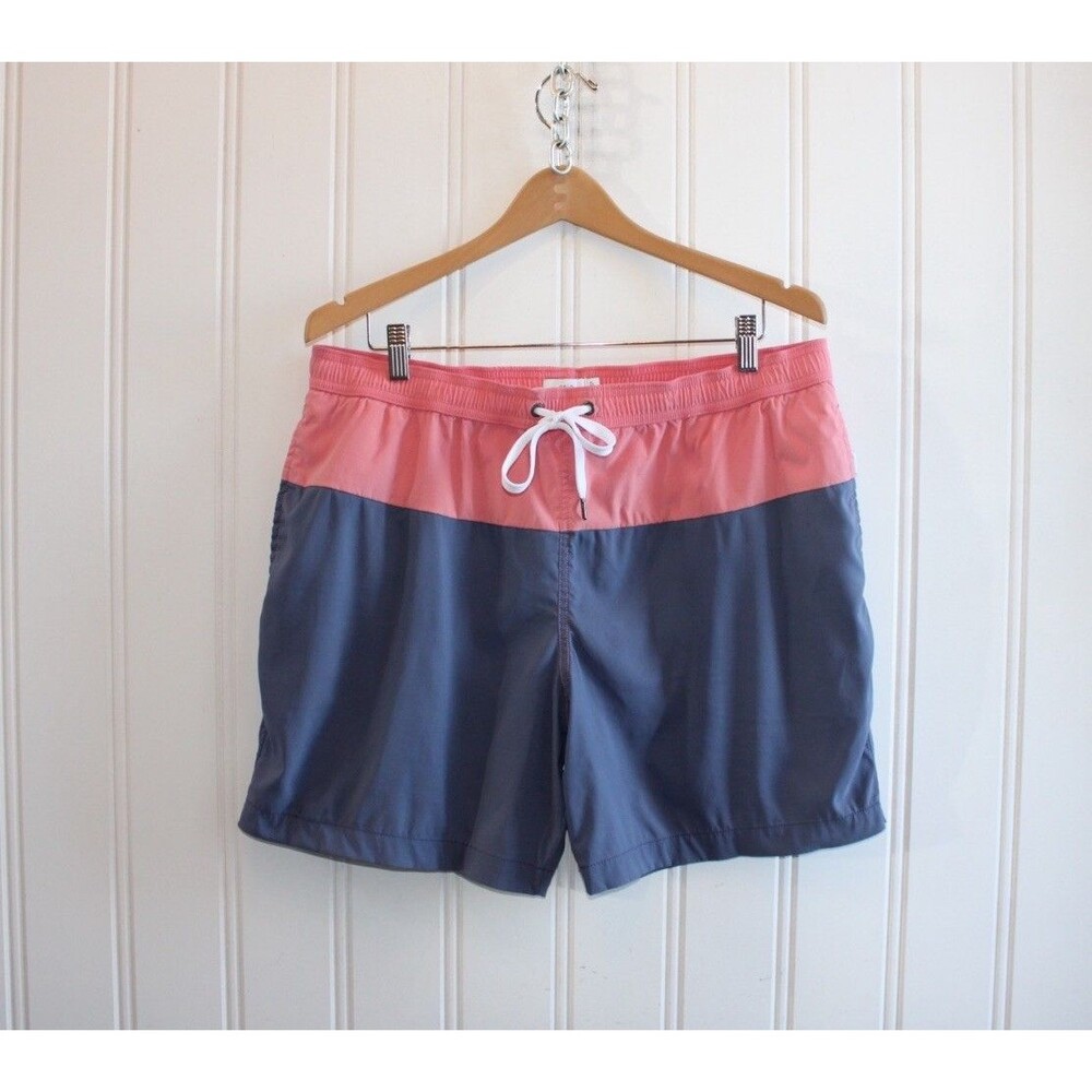 Onia‎ The Charles Swim Trunks Men’s Size XL Mesh Lined Colorblock Resort Swim